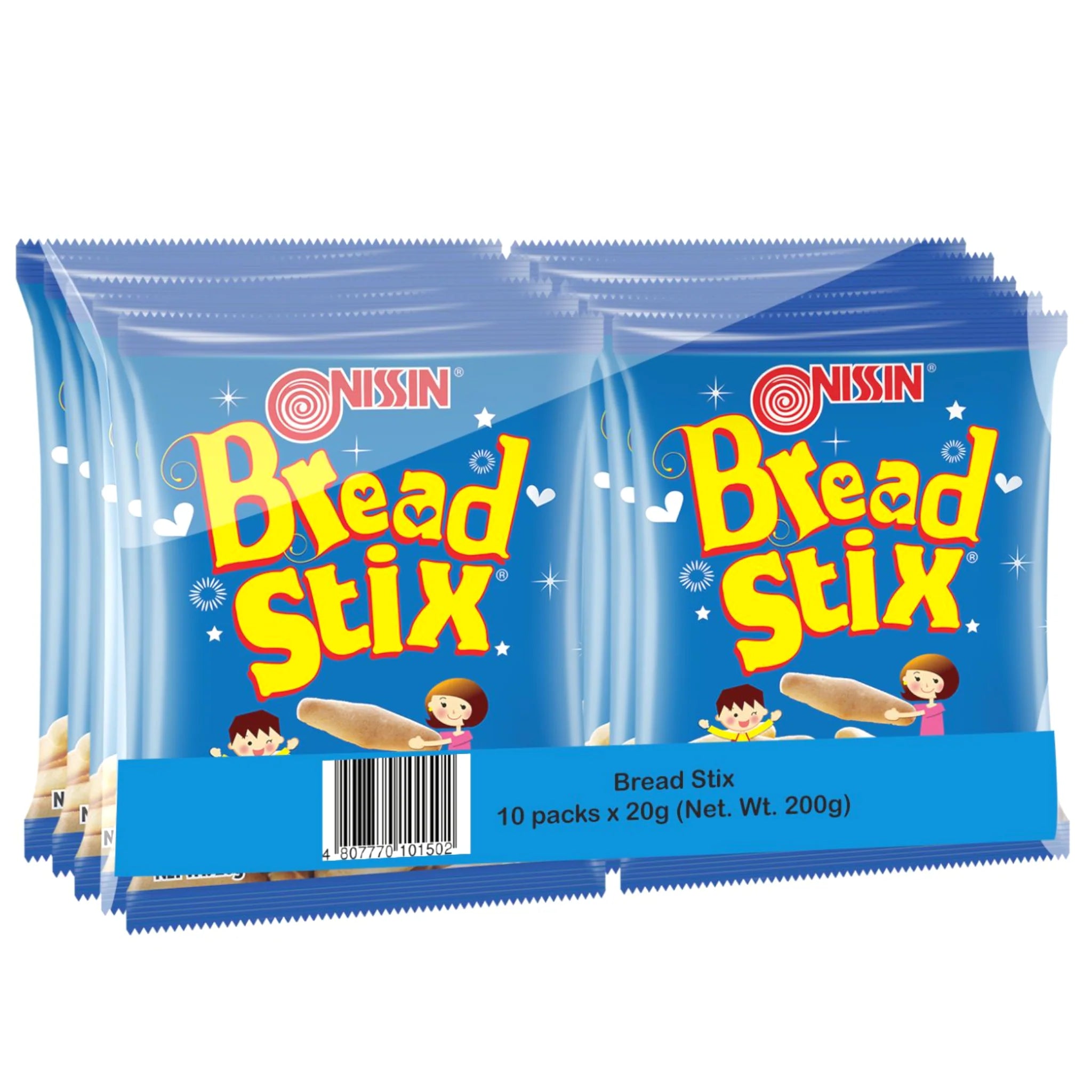 Nissin Plain Bread Stix Biscuits - 200g (10pcs x 20g)