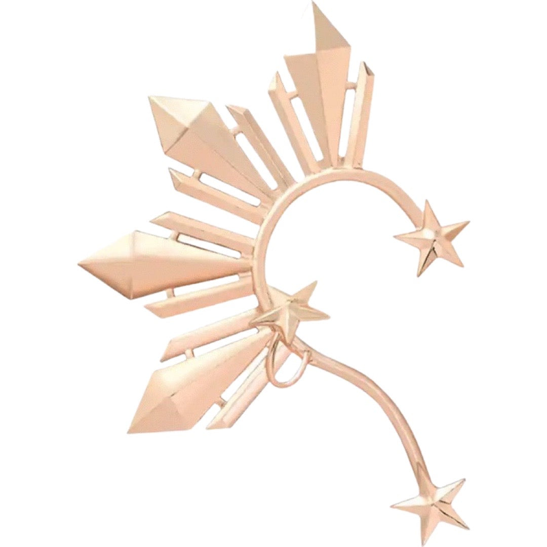 Hot! 50G Gold-plated Philippine Sun Star Ear Cuff Jewelry
