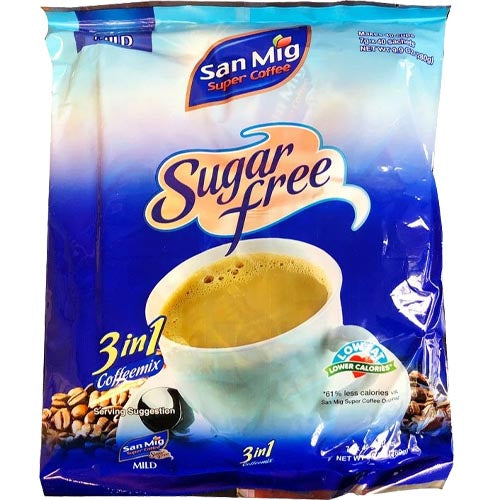 San Mig 3-in-1 Sugar-Free Mild Super Coffee - 40 Sachets (280 G)