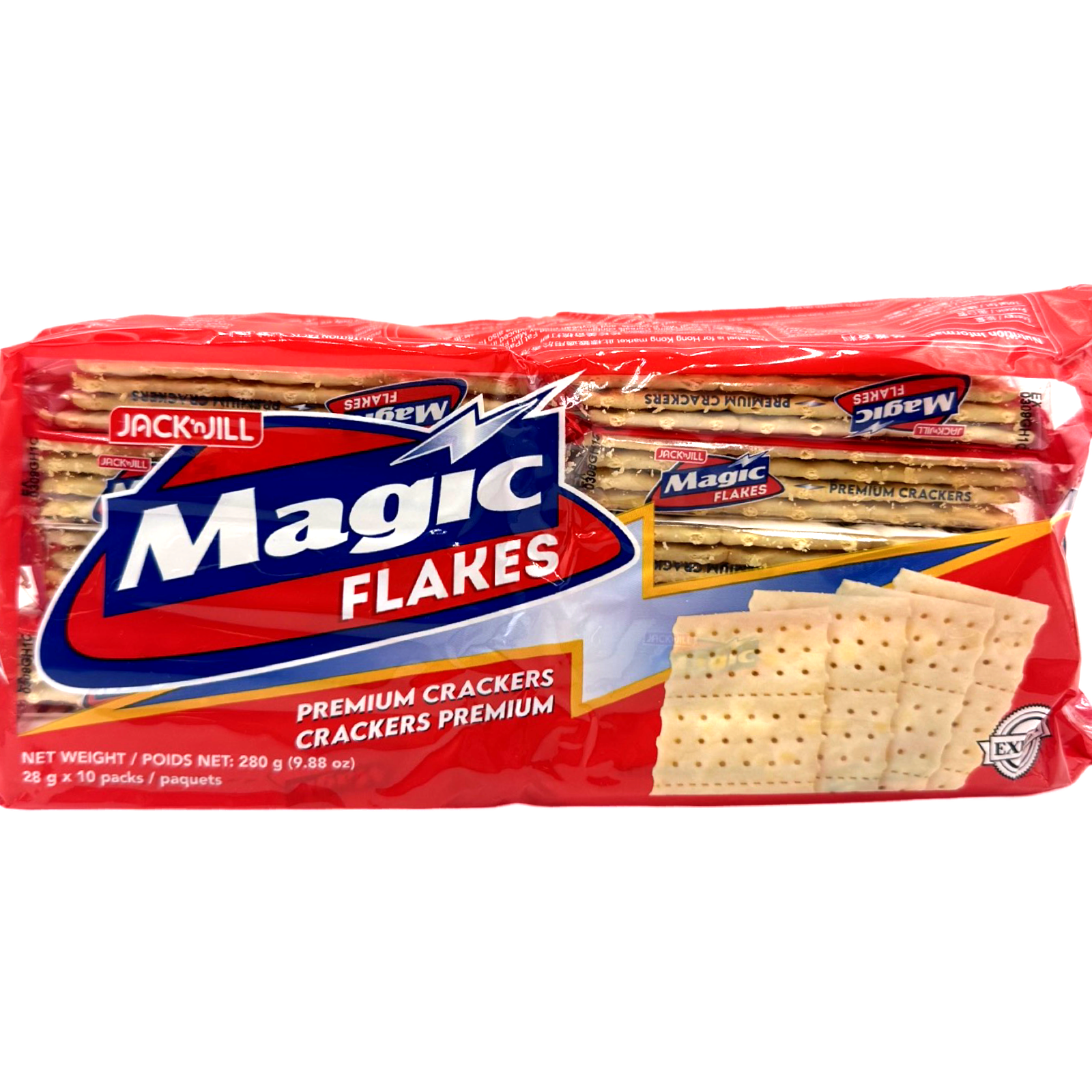 Jack 'n Jill Magic Flakes Premium Crackers - 10 Pack of 1.06 OZ - Great Value Snack!