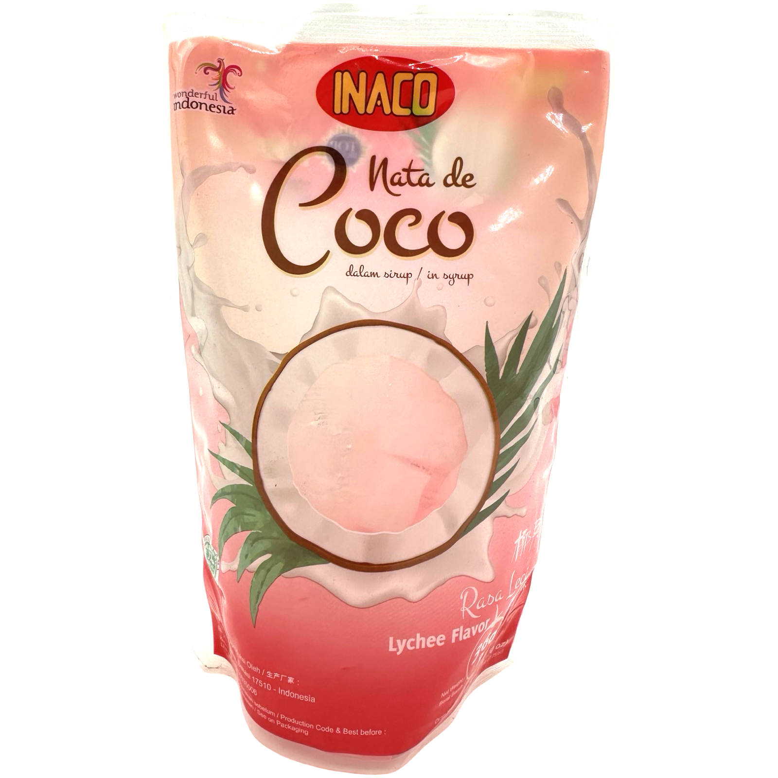 Inaco - 12.7 OZ Lychee - Flavored Coconut Gel Nata De Coco in Syrup