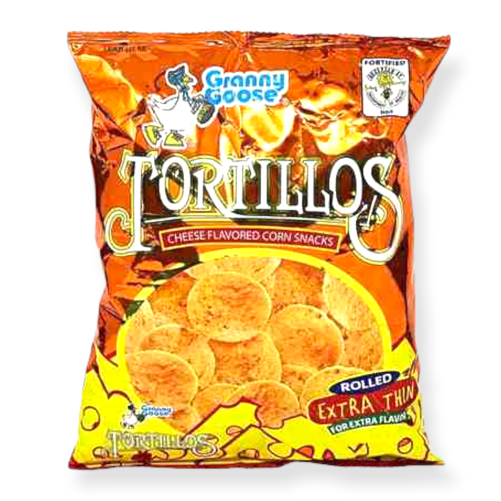 Granny Goose Cheese Flavored 100G Orange Corn Snacks - Great Deal