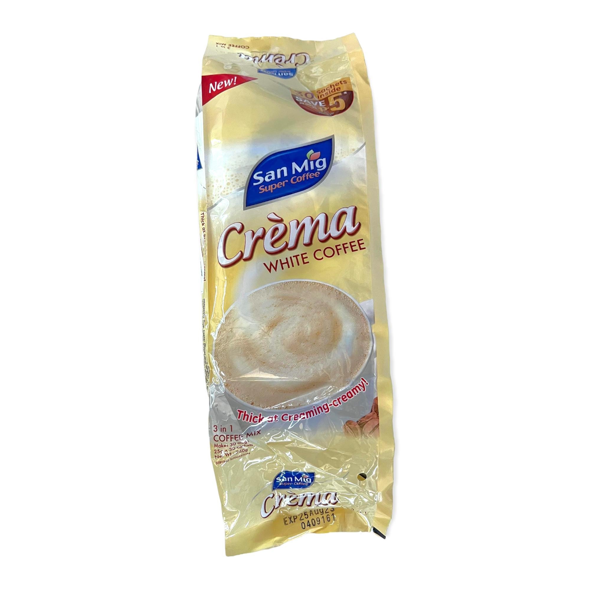 San Mig Super White Coffee Crema - 30 Sachets (750 G)