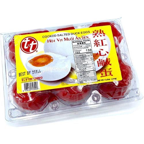 TT Brand Cooked and Salted Duck Eggs - Pack of 6