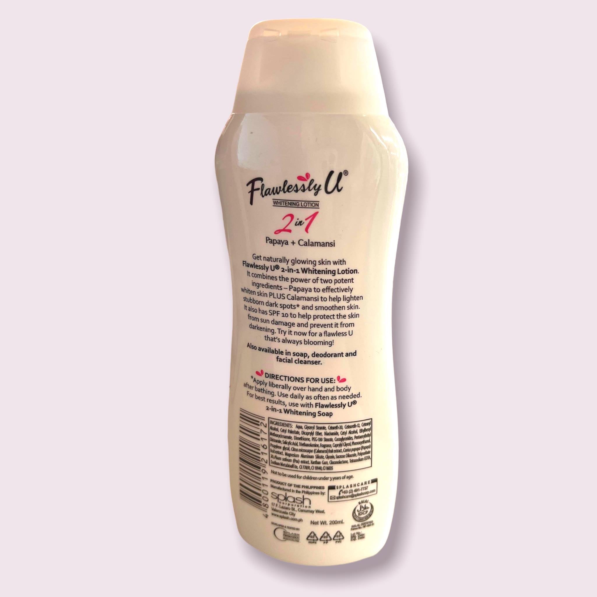 Flawlessly U 2-in-1 Orange Papaya + Calamansi Lotion with SPF 10 - Great Deal!