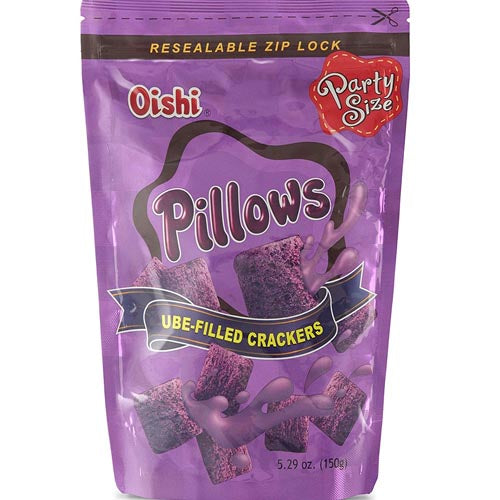 Oishi Big Pack Party Size - 150 G Ube Flavored Pillow Crackers