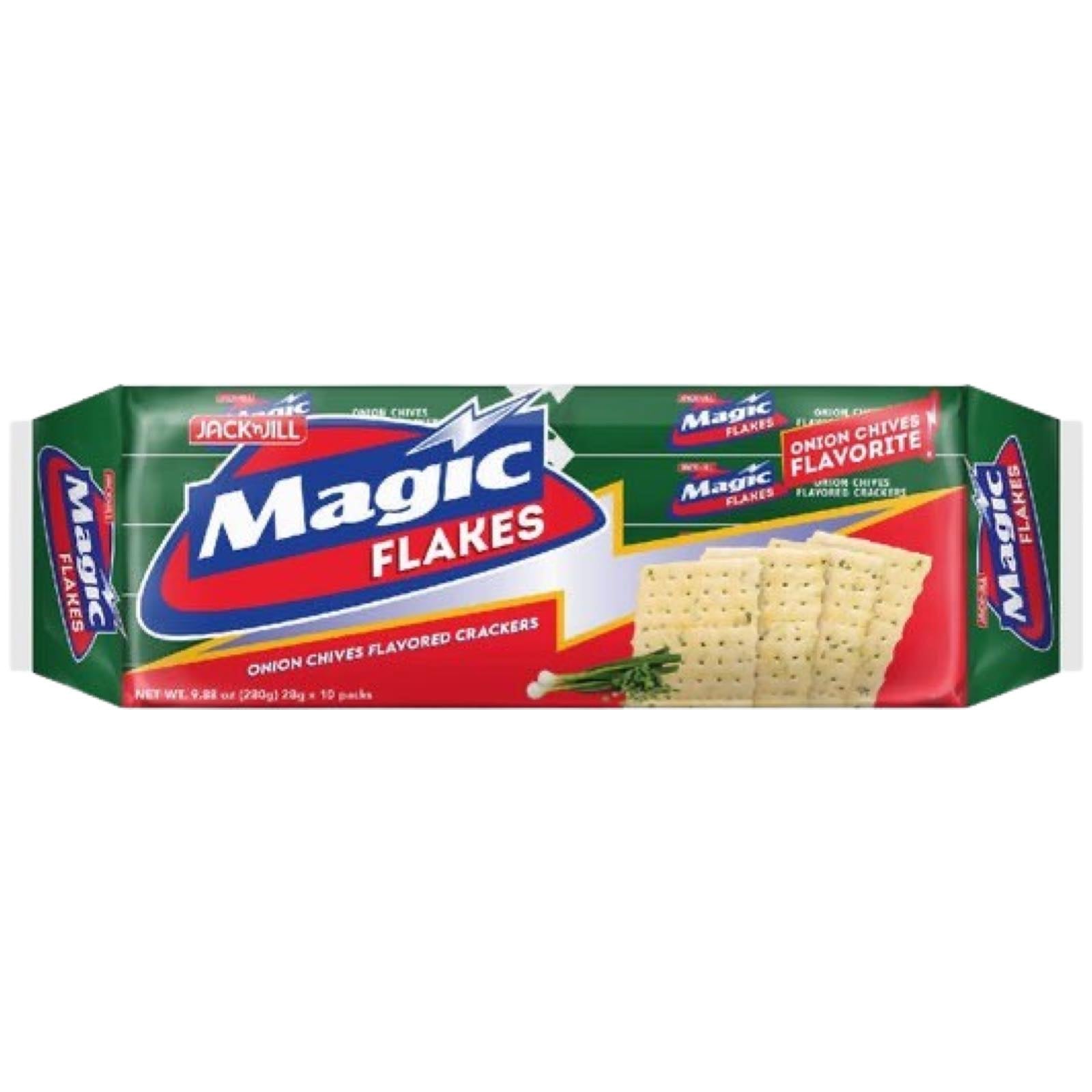 Jack 'n Jill Magic Flakes - Delicious Onion & Chives Flavored Crackers, 280 G Pack