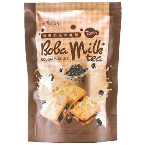 Taiwan Village Boba Milk Tea Nougat Biscuit - 120G - New & Tasty Snack