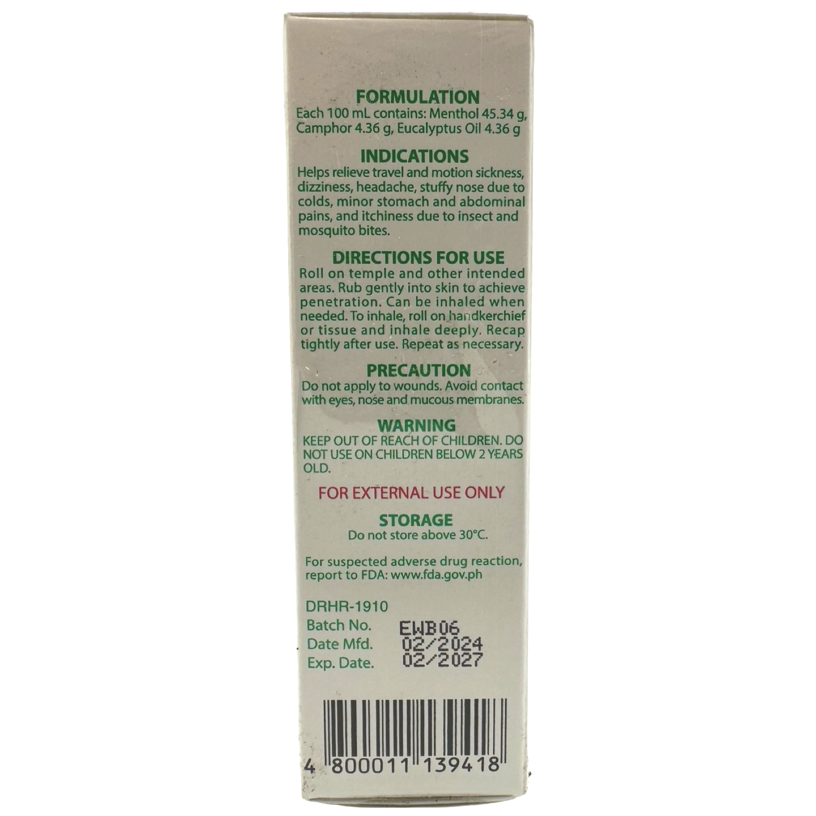 Efficascent Relaxscent 6ml Roll-on Oil for Instant Relaxation