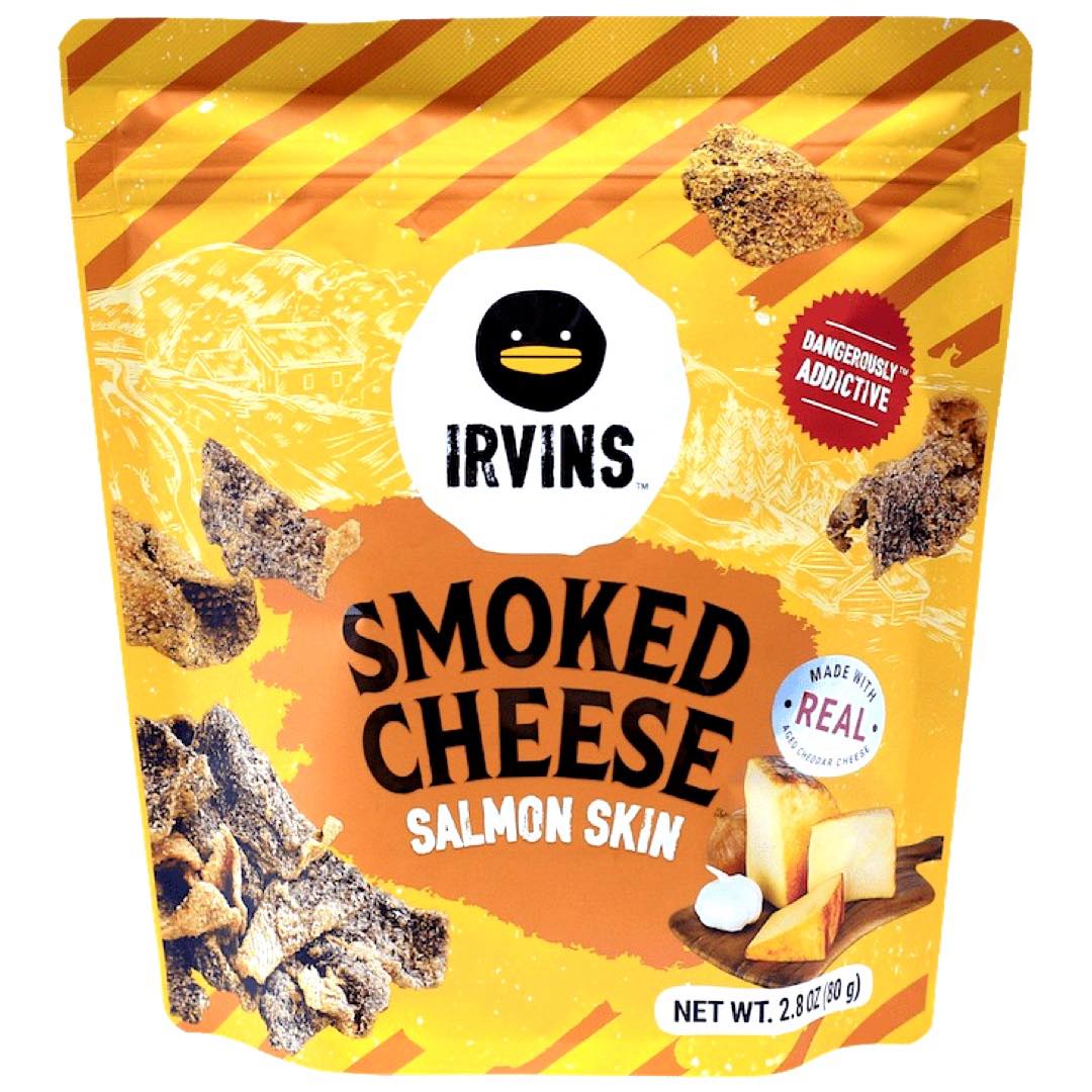Irvins 80G Smoked Cheese - Flavored Salmon Skin Snack