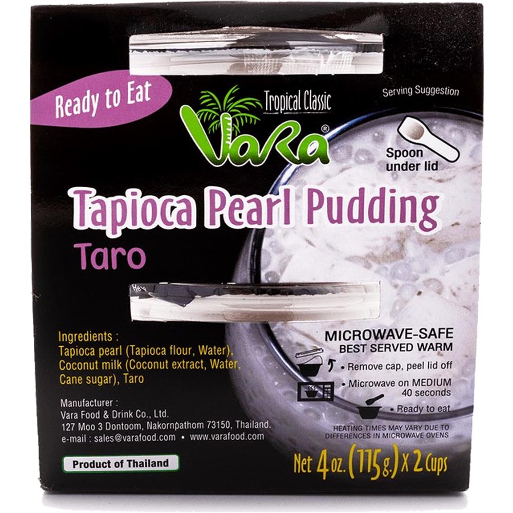 Vara Taro Tapioca Pearl Pudding - 2 Delicious 4 - OZ Cups