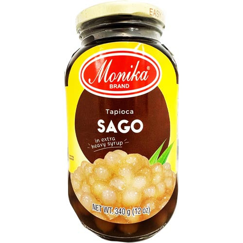 Monika Brand Tapioca Sago in Rich Heavy Syrup - 12 OZ, A Tasty Delight