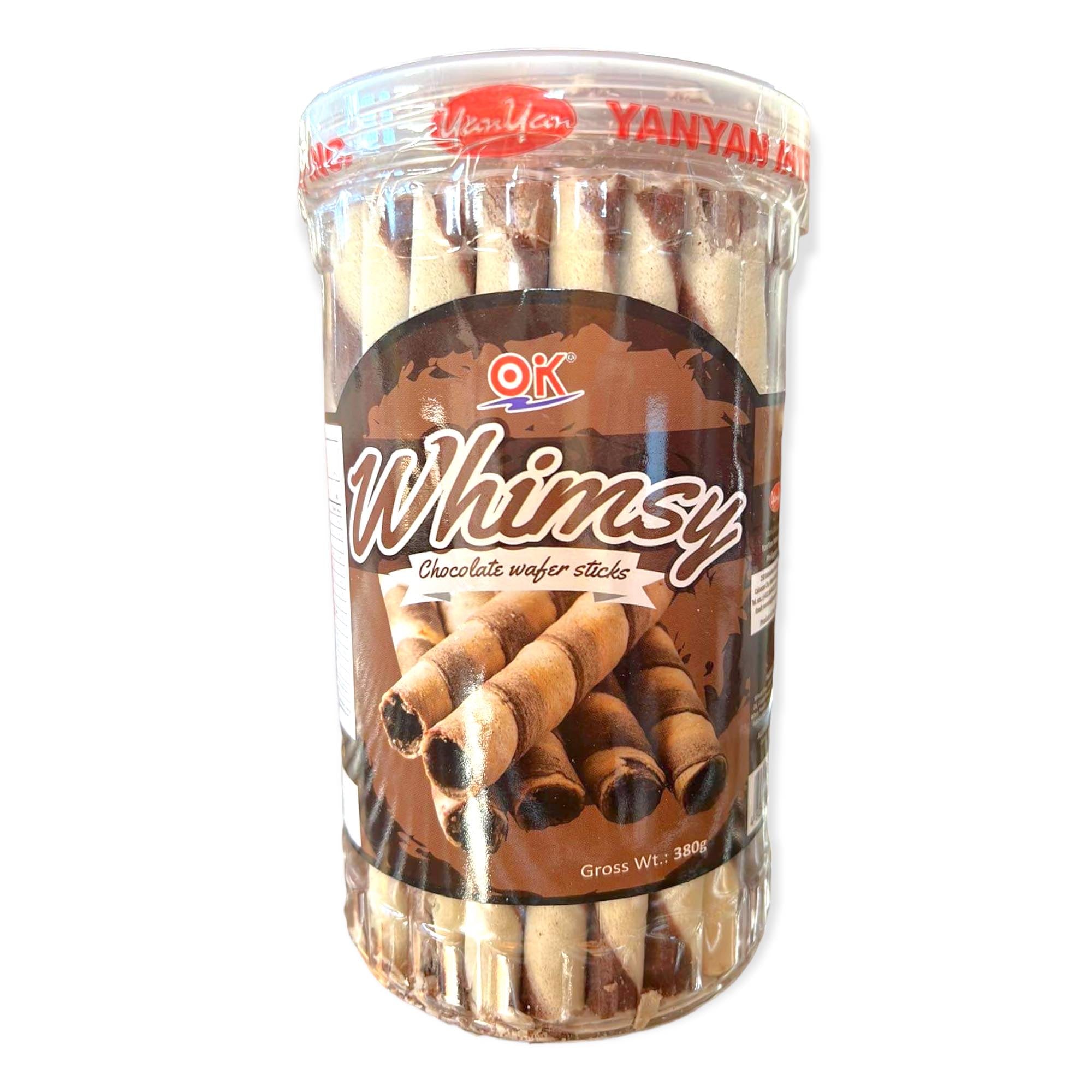 OK Whimsy Chocolate Wafer Sticks - 380 G - Irresistible Treat!