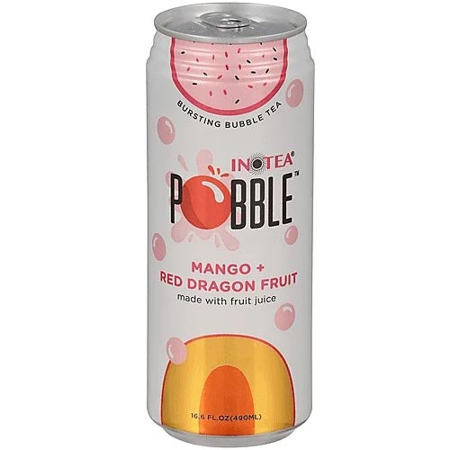 Inotea Pobble Mango & Red Dragon Fruit Bursting Bubble Tea - 490 ML - Ready-to-Drink Delight