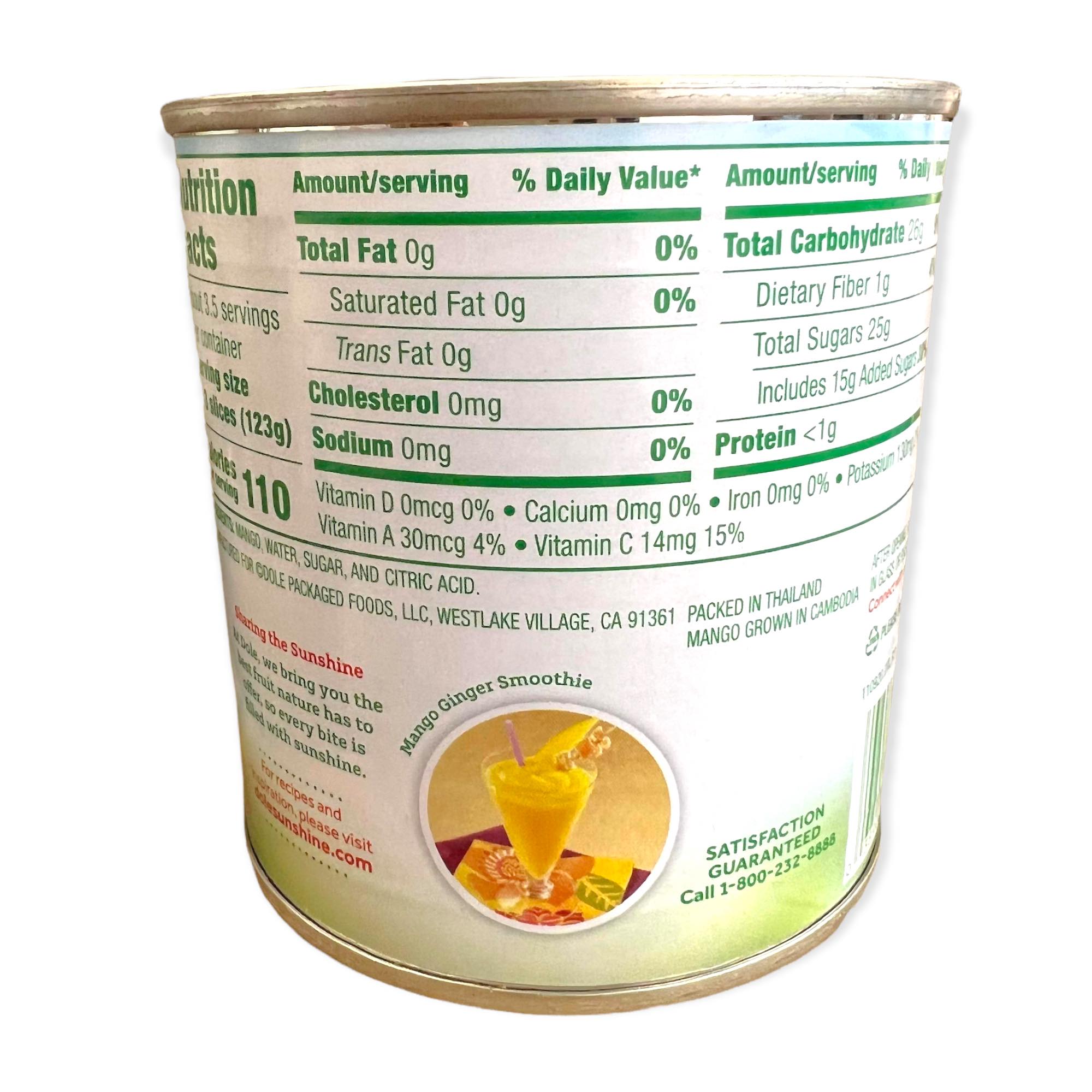 Dole 15.5 OZ Premium Mango Slices in Rich Heavy Syrup