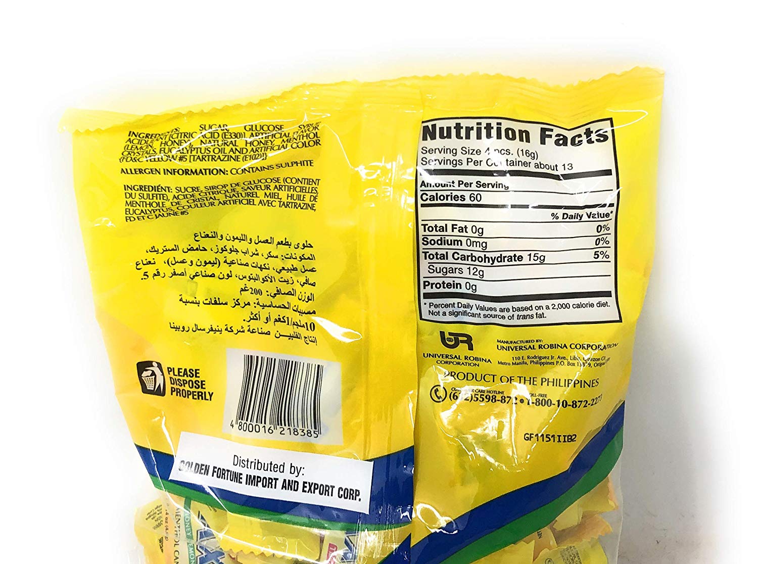 Jack 'n Jill Maxx Honey-Lemon Hard Candy - 7.05 OZ - Tasty & Breath - Freshening
