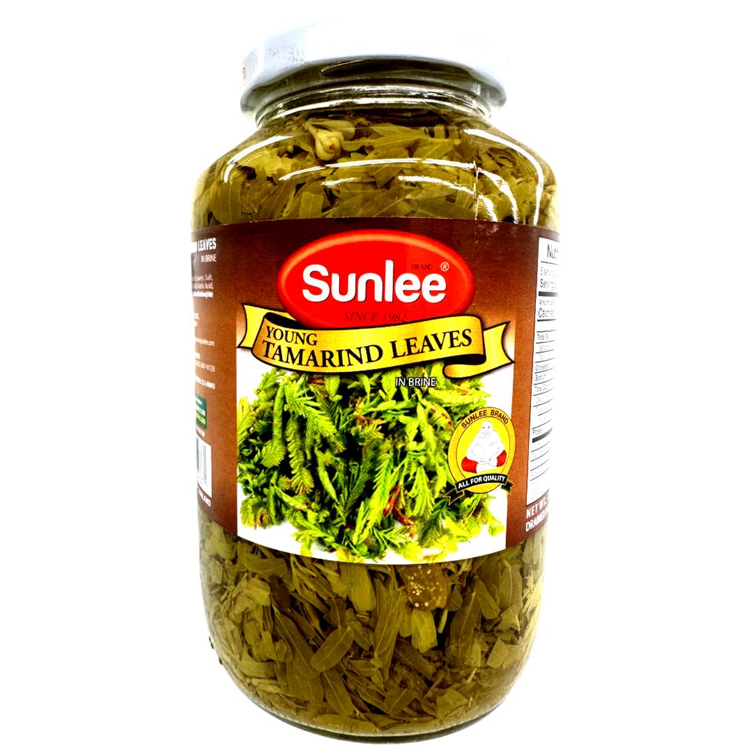 Sunlee - Fresh Young Tamarind Leaves, 24 OZ Jar for Culinary Delights
