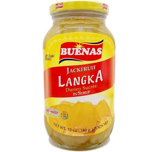 Buenas Premium Tropical Delight: Jackfruit, Langka & Durian in Syrup - 12 OZ