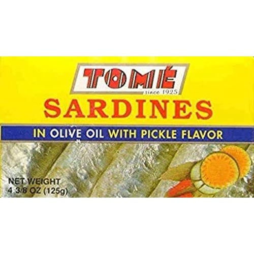 Tome Premium Sardines in Olive Oil with Pickle Flavor - 125 G Can