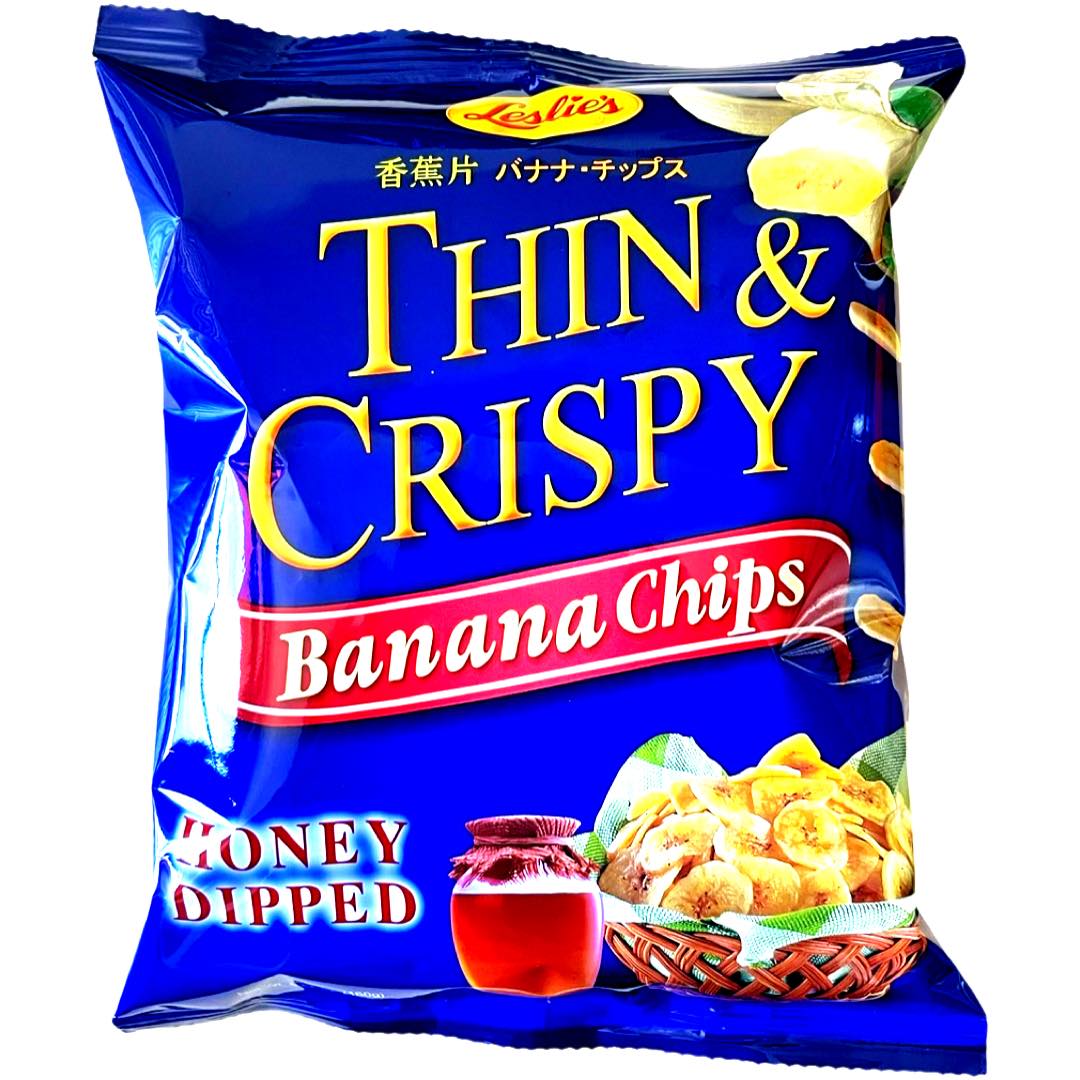 Leslie's Honey - Dipped Thin & Crispy Banana Chips - 160 G - Tasty Snack Deal