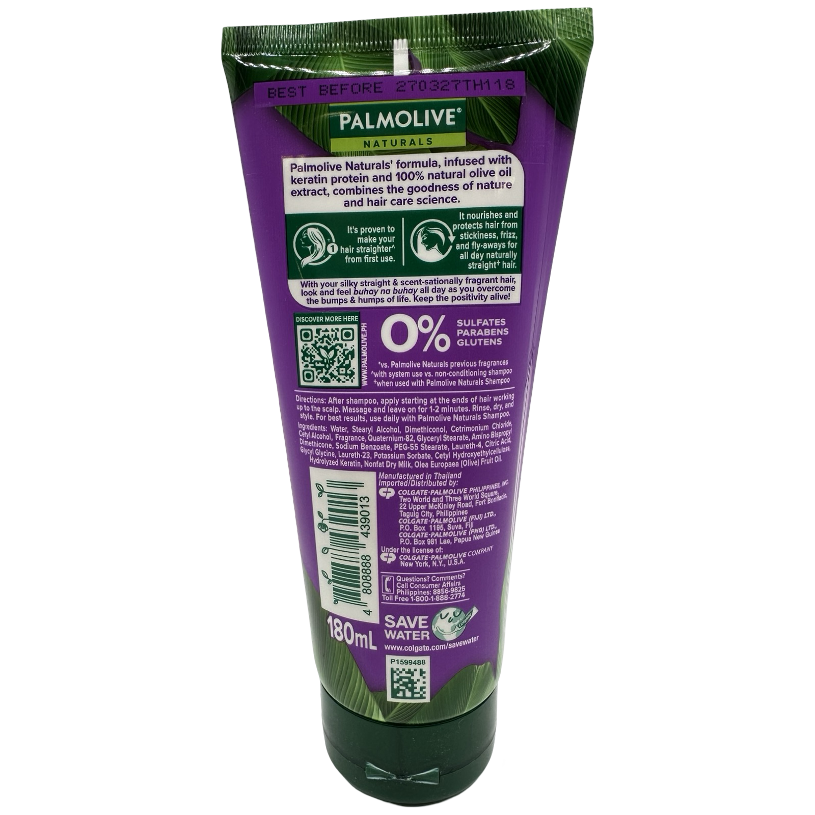 Get Smooth with Palmolive Naturals 180 ML Silky Straight Hair Conditioner
