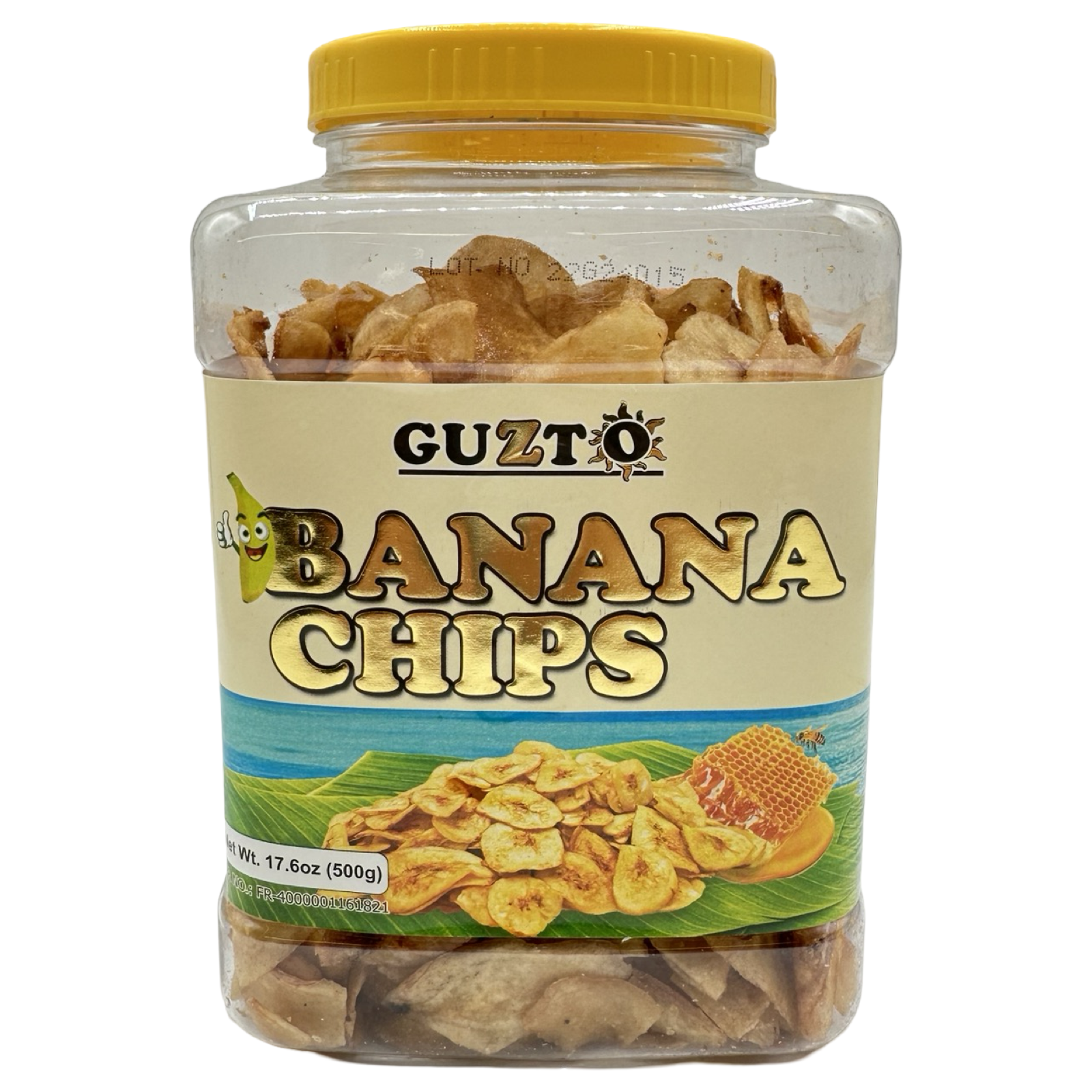 Guzto Organic Banana Chips - 500 G Jar, A Healthy Snack!