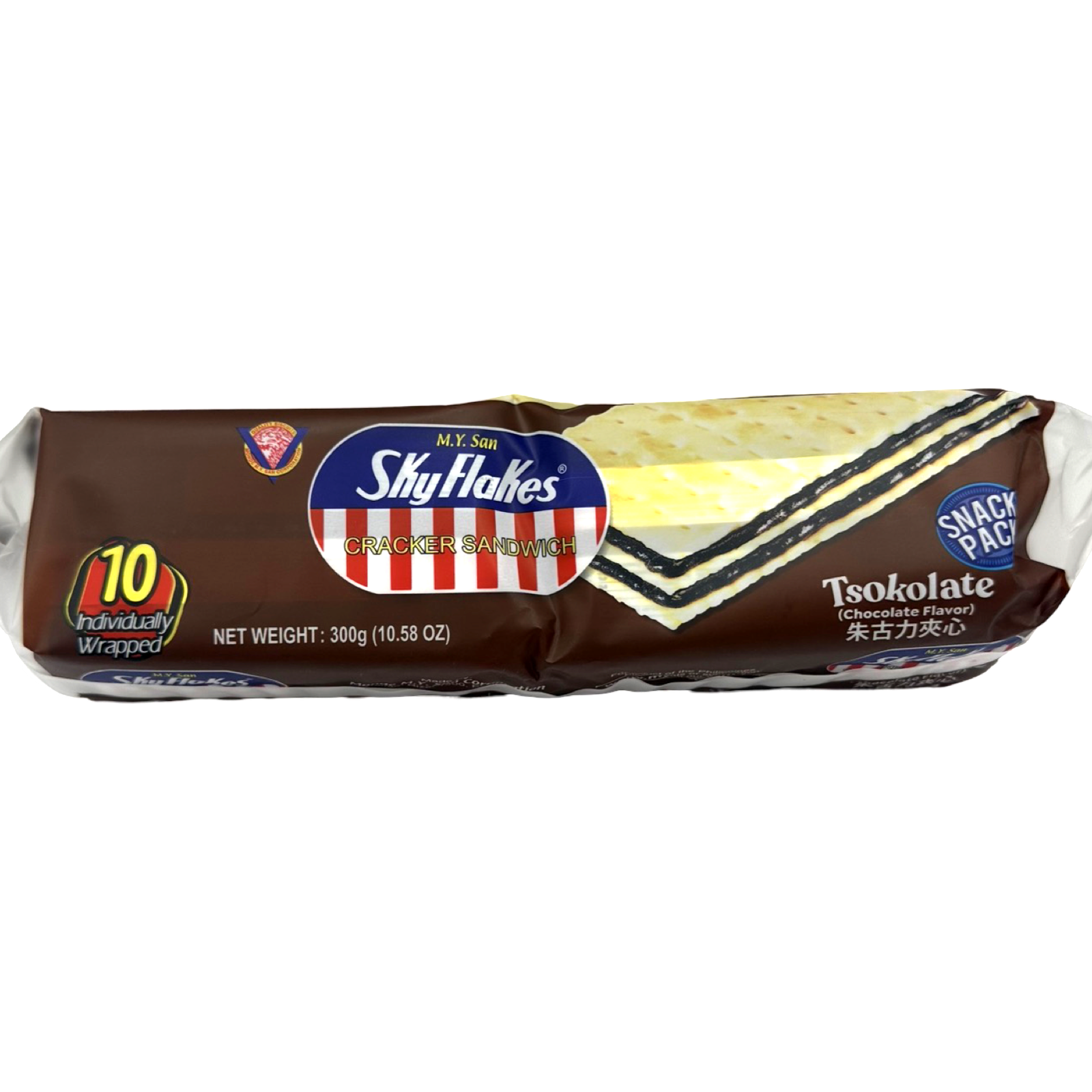Hot Deal! M.Y. San Skyflakes Chocolate - Flavored Cracker Sandwich, 10 - Pack (300 G)