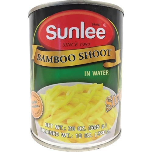 Sunlee Brand - 20 OZ Canned Stripped Bamboo Shoot in Water - A Delicious Filipino Favorite