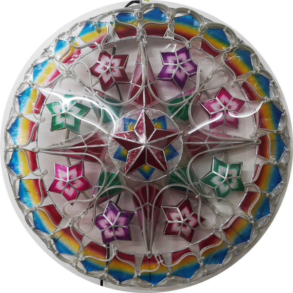 Hot Sale! Philippines Handmade Christmas Capiz Parol Lantern Star in Purple, Red, Blue - 24 Inches, 2 KG, 110 V