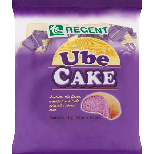 Regent UBE Cake - 10 Pack of 0.7 OZ - Delicious Filipino Snack Offer