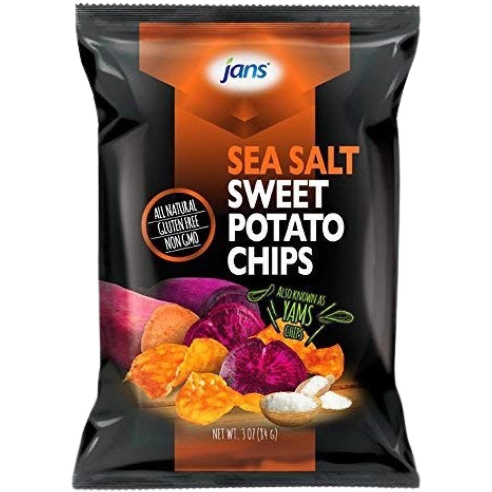 Jans 3 OZ Sea Salt Sweet Potato Chips - Tasty Deal!