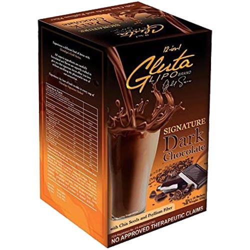 Gluta Lipo Brand 12-in-1 Signature Dark Chocolate Detox - 10 Sachets (250 G)