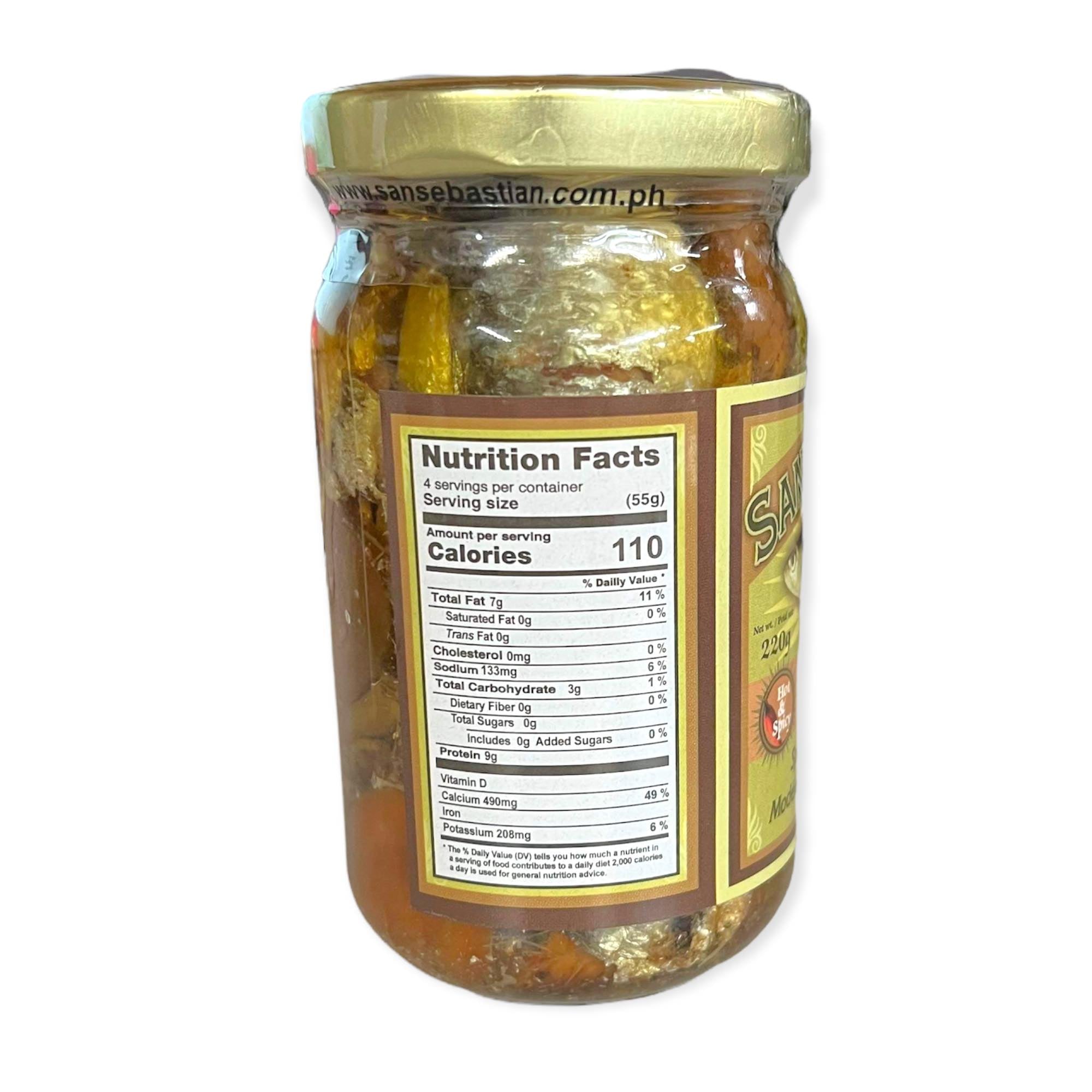 Hot & Spicy Spanish Style Sardines in Corn Oil - San Sebastian, 220 G - Great Deal!