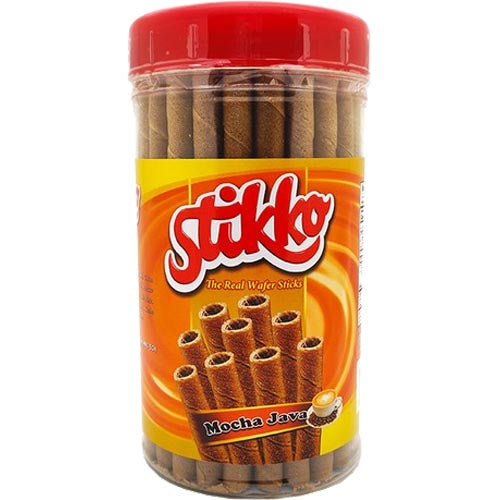 Get Your Hands on 14.1 OZ Jar of Delicious Stikko Mocha Java Wafer Sticks - Perfect Snack!