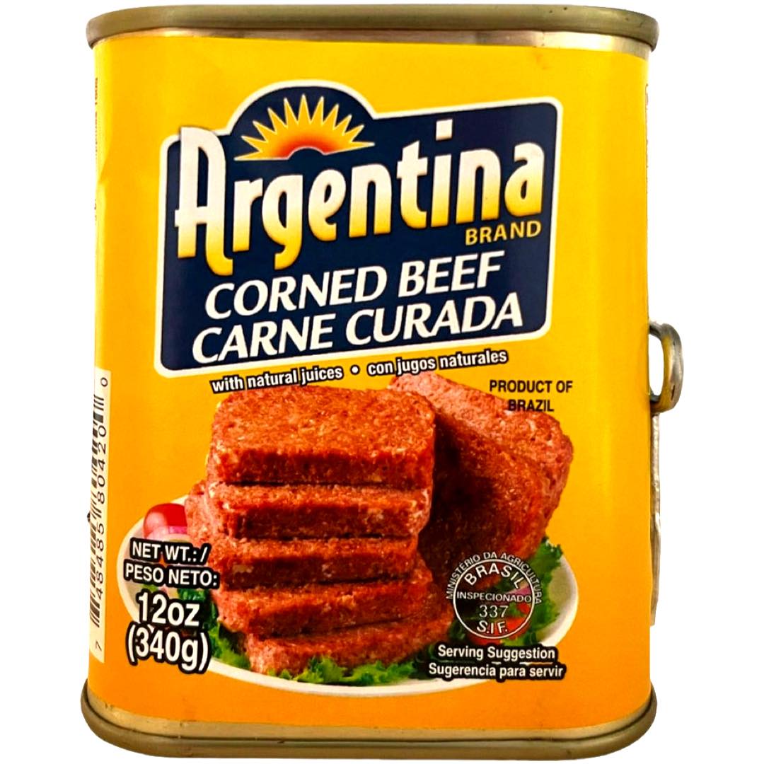 12 OZ Argentina Canned Corned Beef with Natural Juices - Carne Curada, Tasty and Healthy!