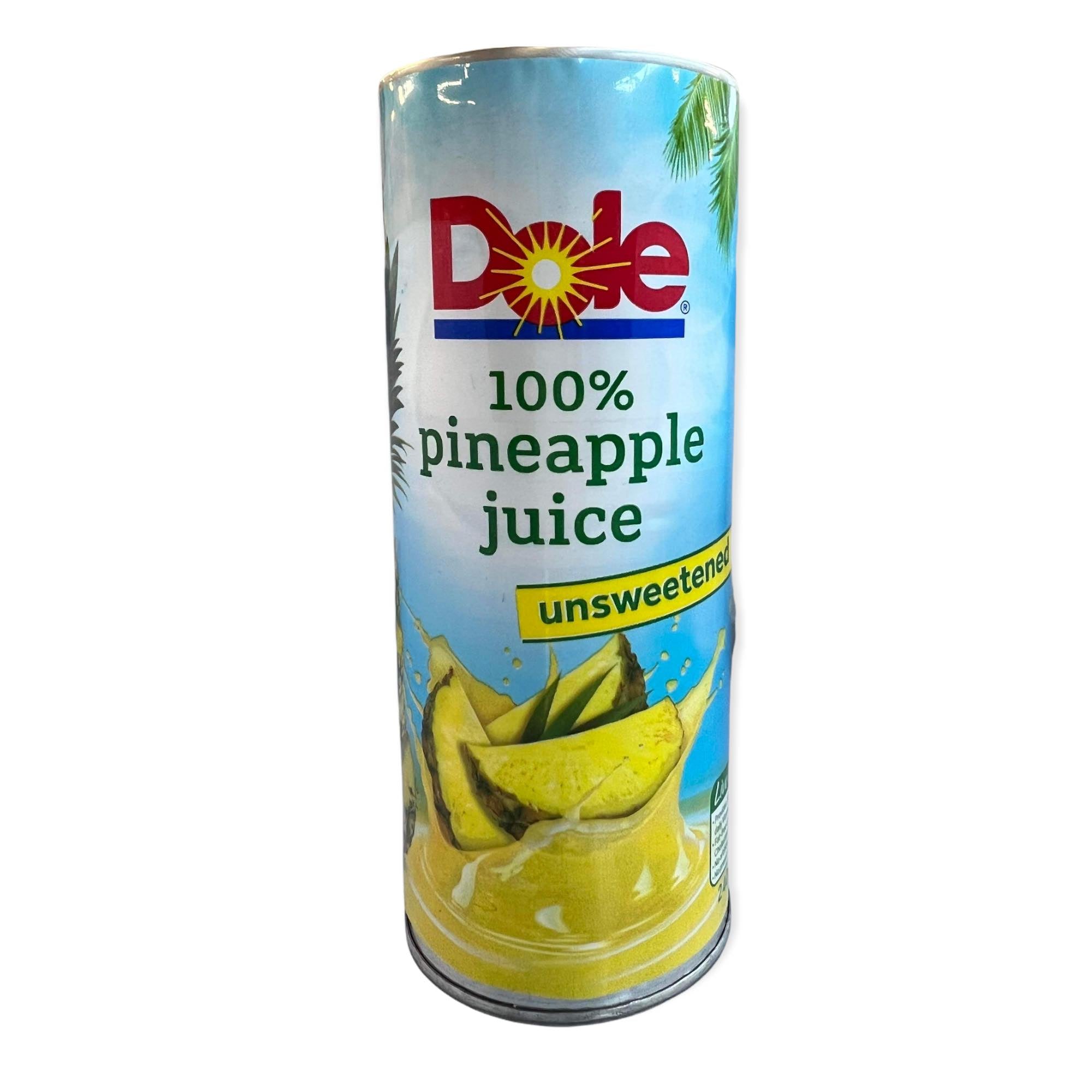 Dole Unsweetened 100% Pineapple Juice in 240ml Can