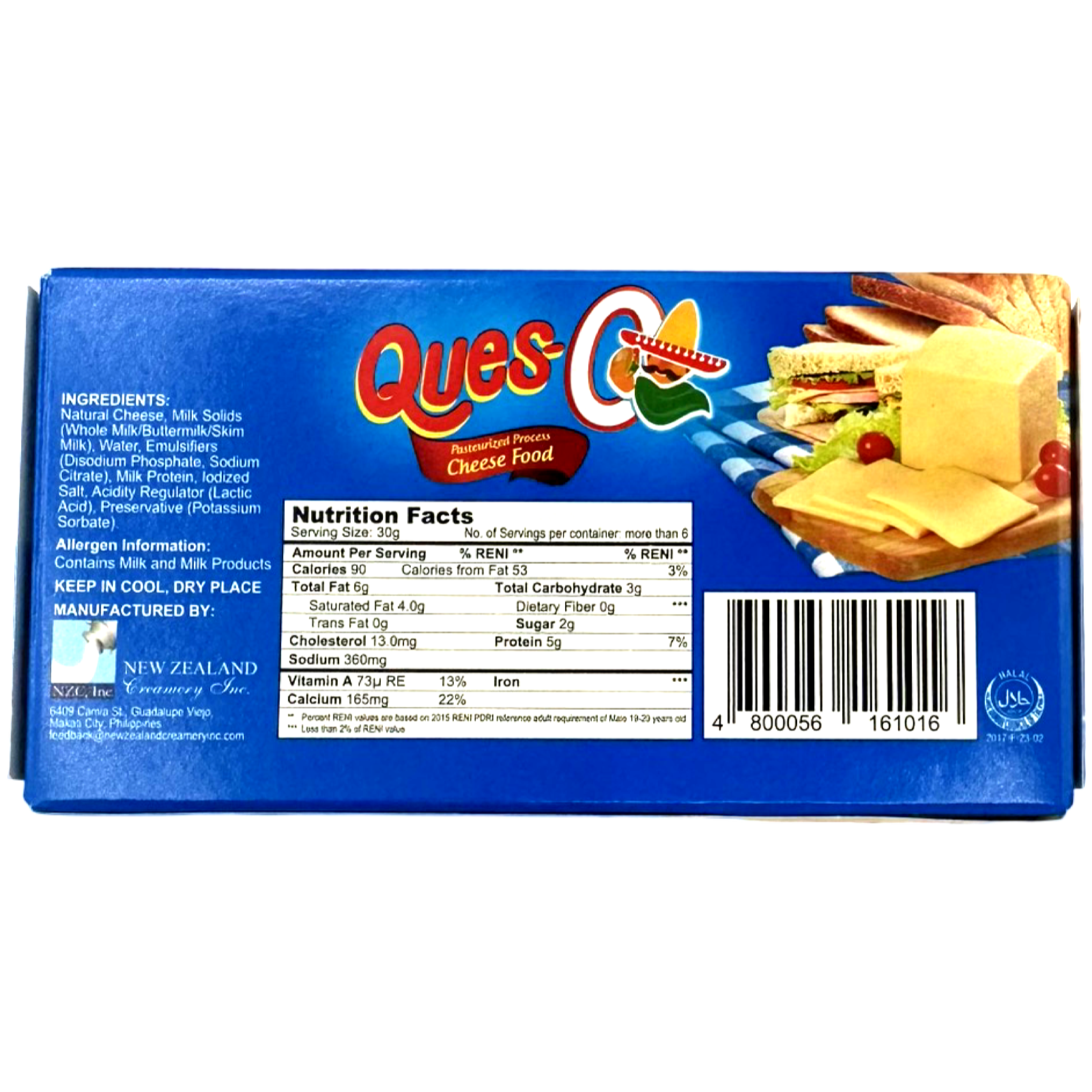 Top - Quality Pasteurized Processed Queso Cheese Food