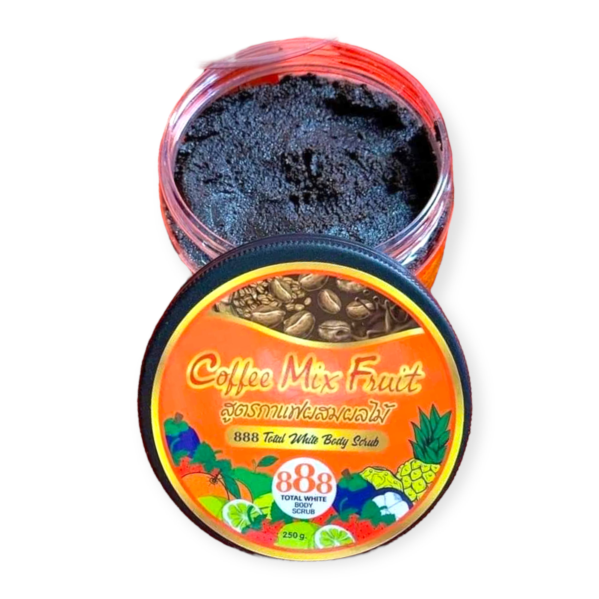 888 Total White Coffee & Fruit Body Scrub - 250g (Great Deal!)