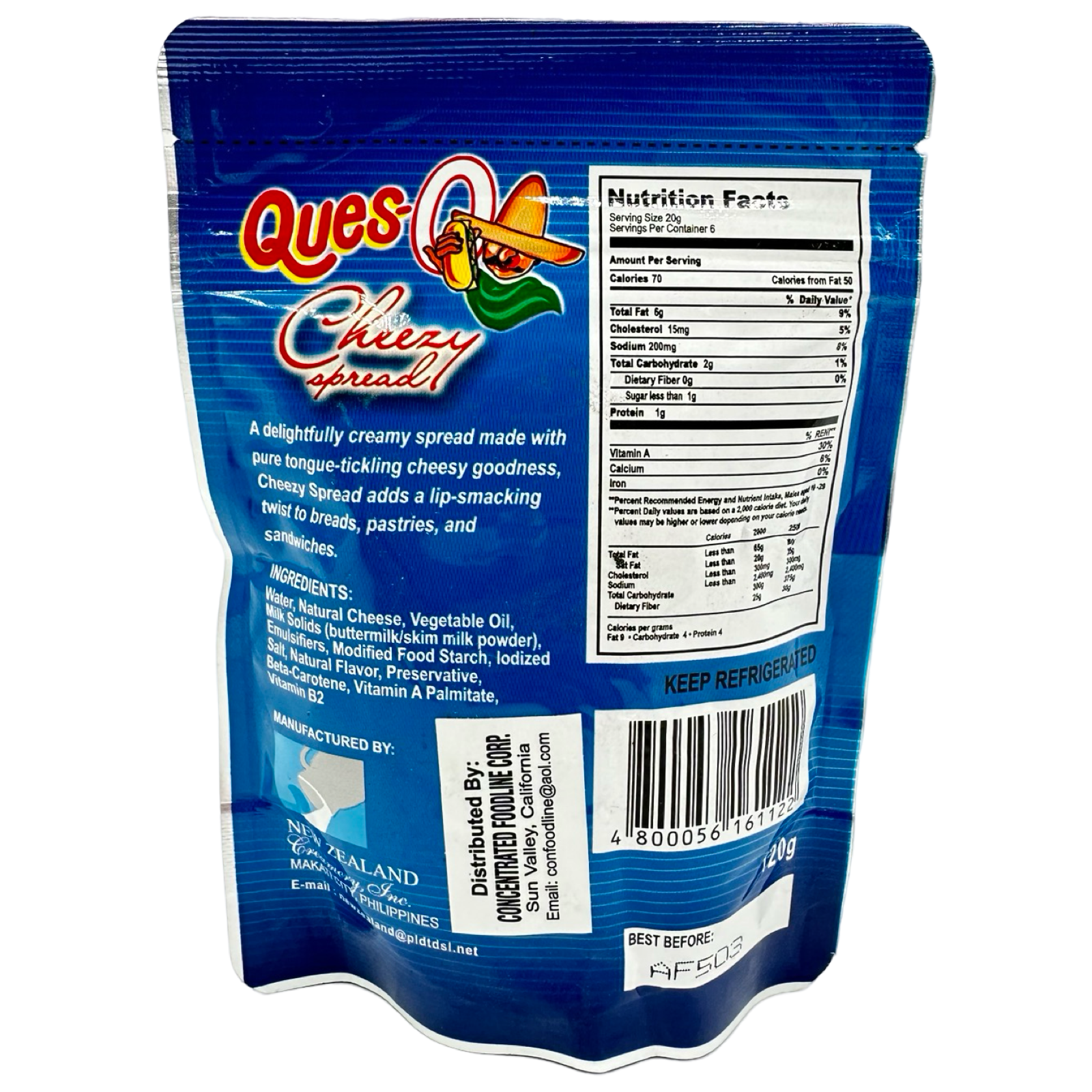 Ques-O Cheesy Spread - 120G - Irresistible Delight
