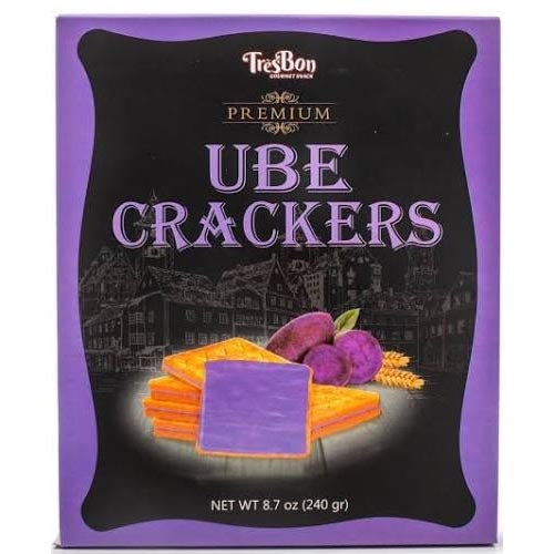 TresBon Premium Ube Flavored Crackers - 240 G Pack - Delicious Snack for All Occasions