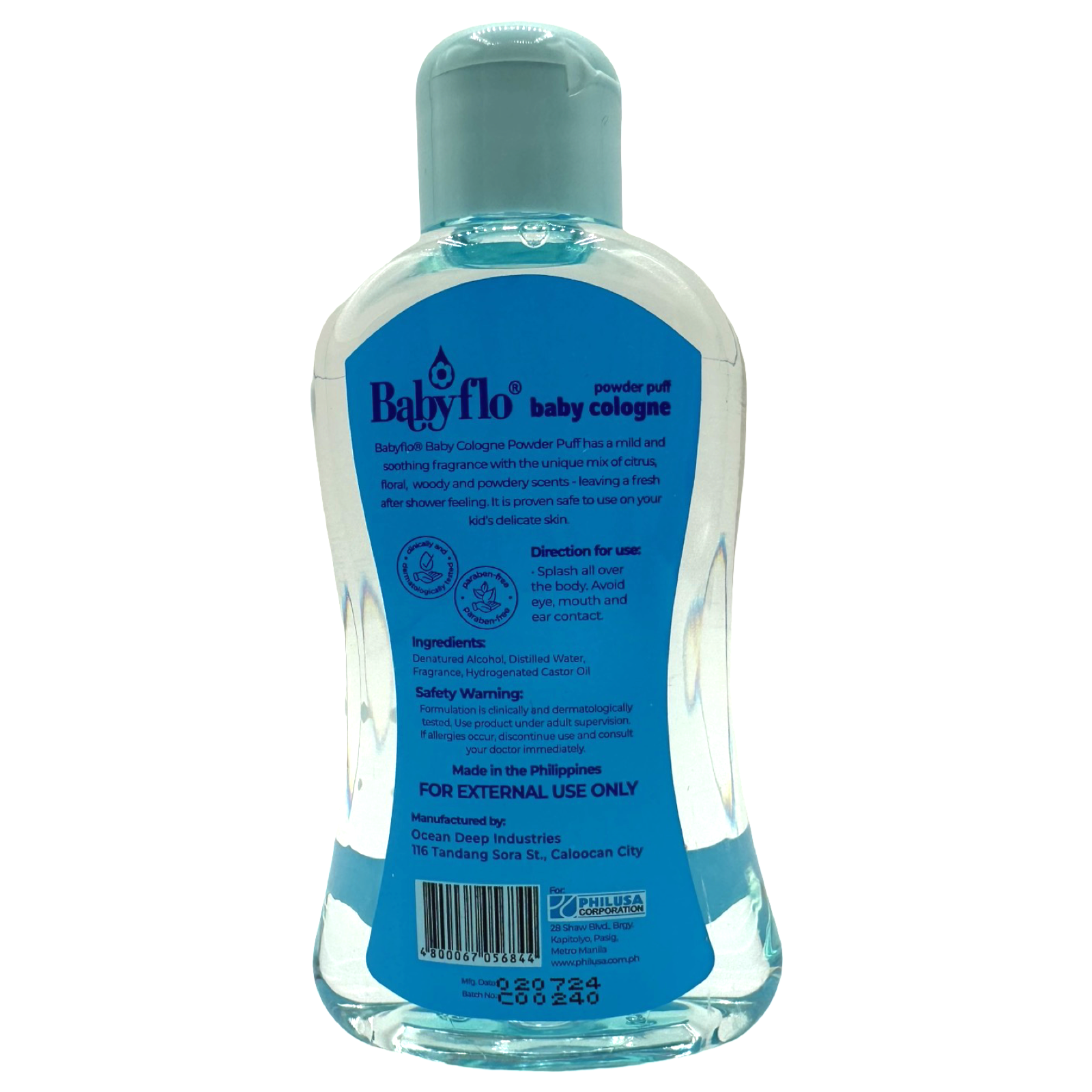 Babyflo Baby Cologne - Powder Puff Blue (100 ML) - Special Offer