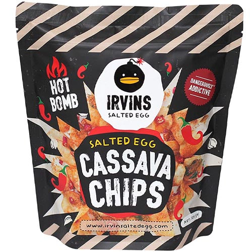 Irvins Spicy Salted Egg Flavored Cassava Chips - 105 G