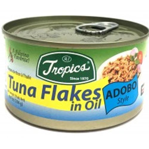 Tropics 184G Adobo Tuna Flakes in Nutritious Soybean Oil
