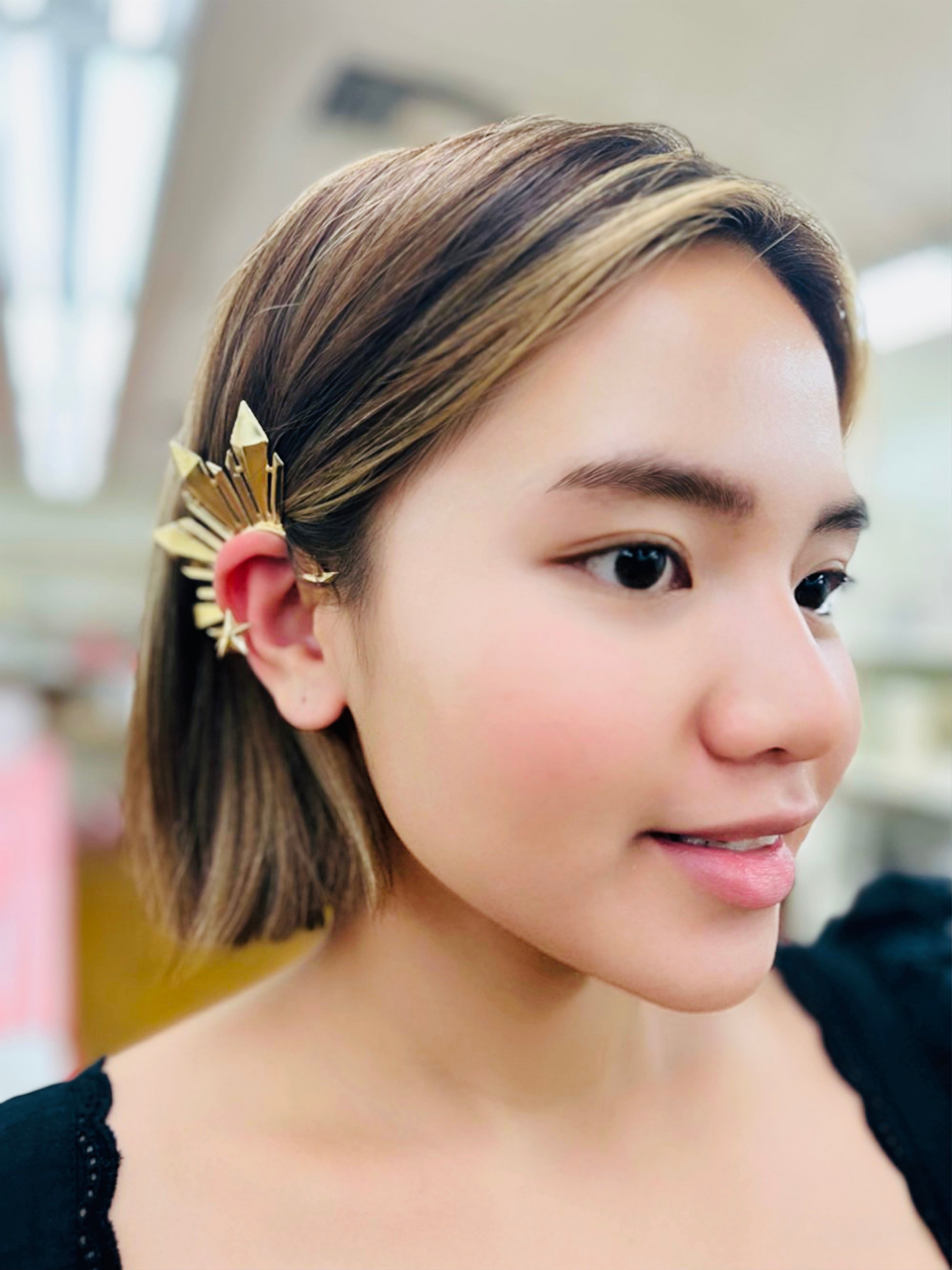 Hot! 50G Gold-plated Philippine Sun Star Ear Cuff Jewelry