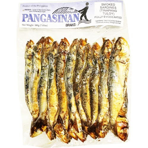 Pangasinan Brand Fully-Eviscerated 200G Smoked Sardines (Tinapang Tuloy)