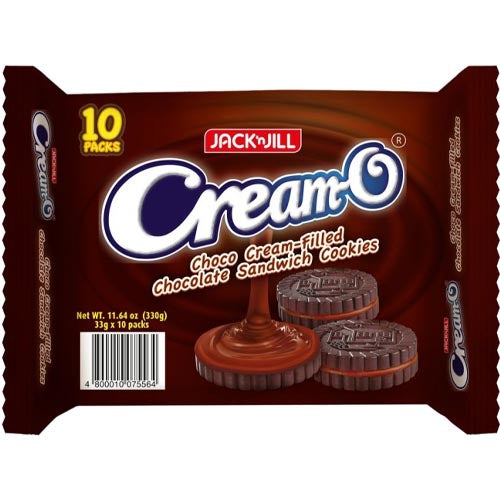 Jack 'n Jill Cream O-CHOCO Brown Chocolate Sandwich Cookies - 10 Packs (300 G)