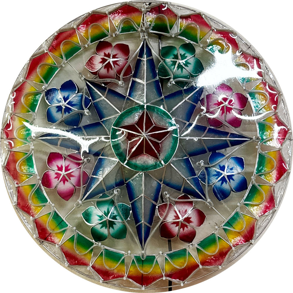 Hot! Philippines Handmade Christmas Capiz Parol Lantern Star (Tala) - Blue/Red/Green/White, 24 Inches, 2 KG, 110V