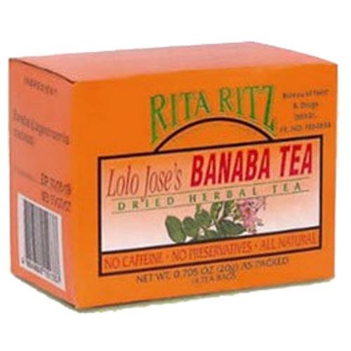 Rita Ritz Lolo Jose's Banaba Dried Herbal Tea - 14 Tea Bags (21 G) - Great for Health