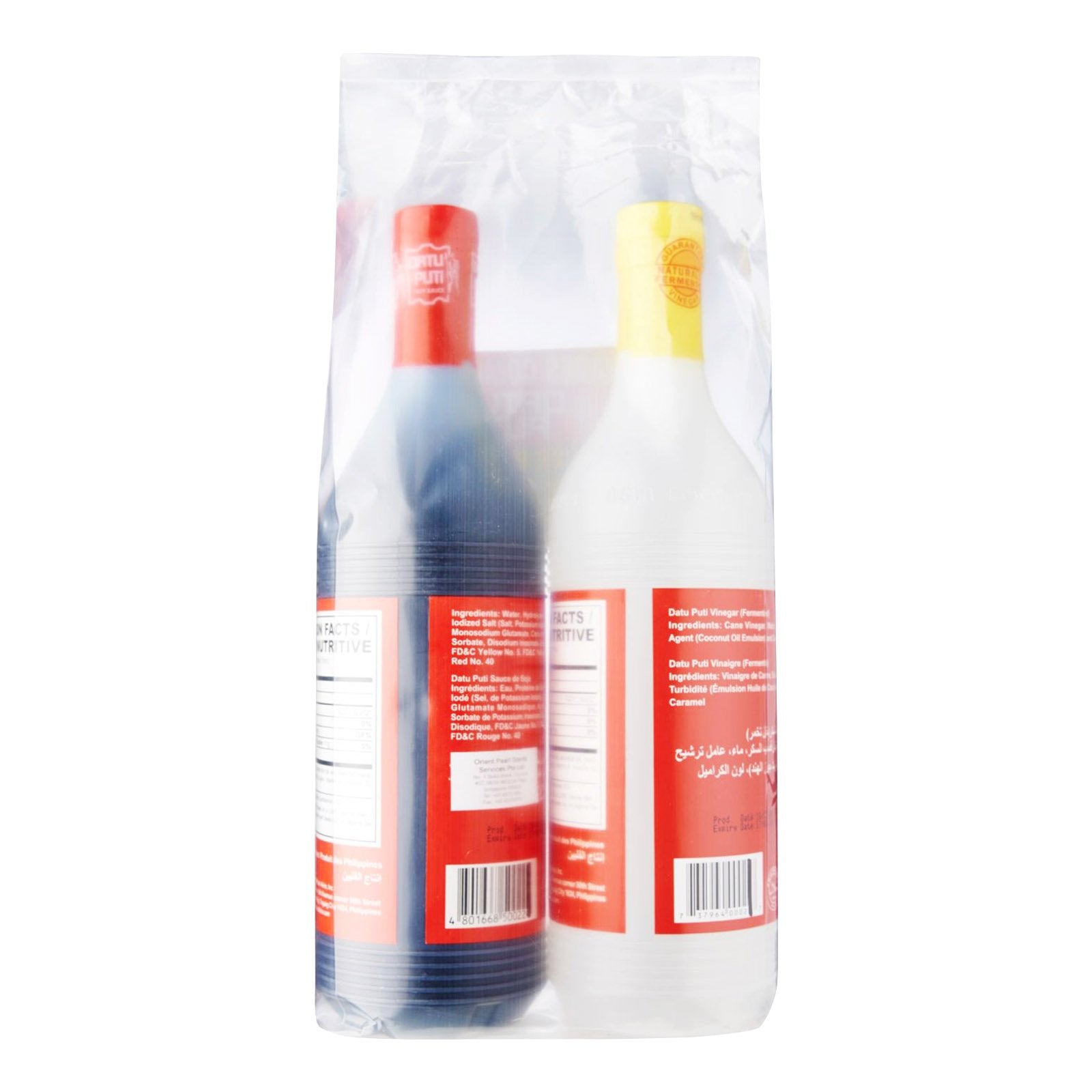 Datu Puti Condiment Value Pack: 1L Bottles of Cane Vinegar and Soy Sauce