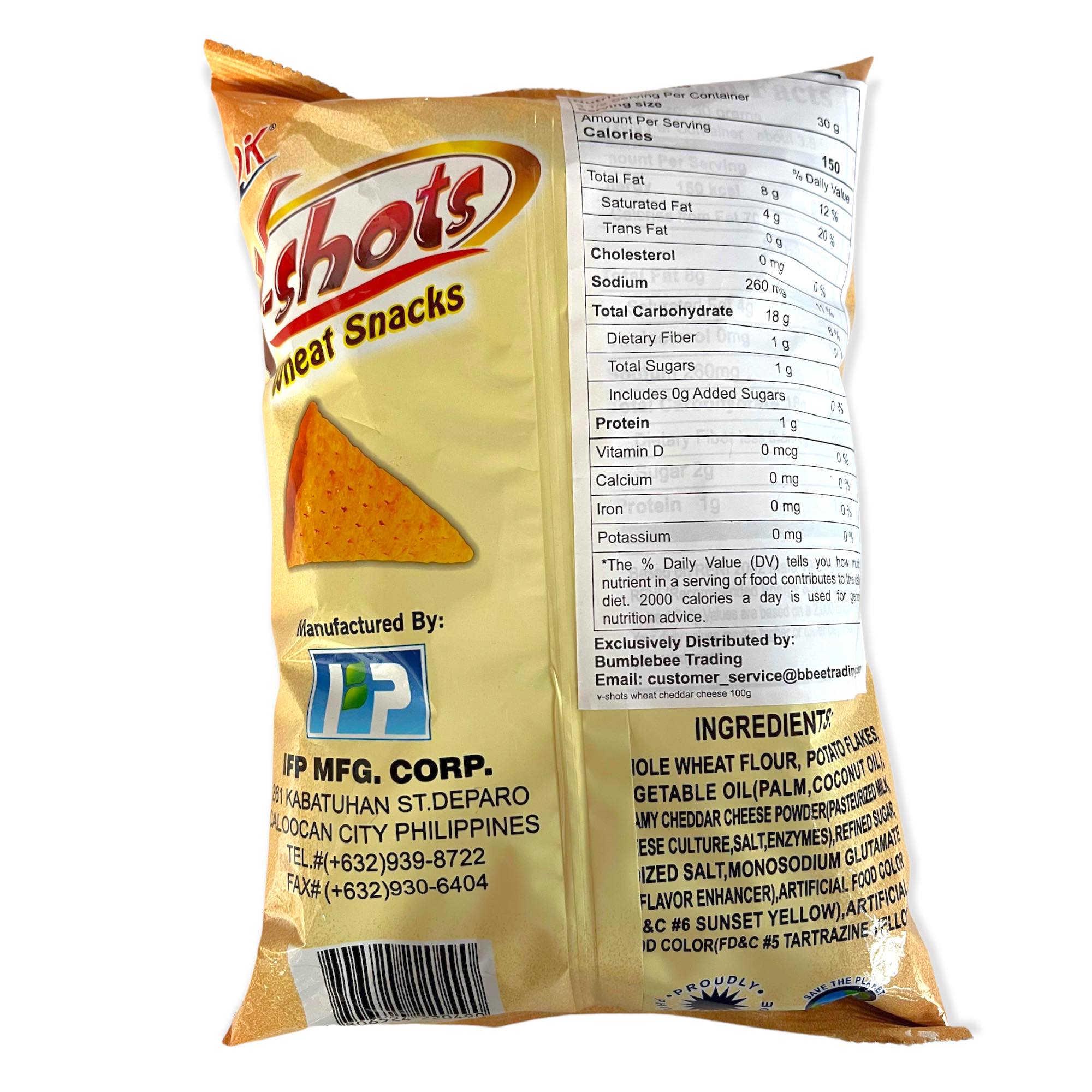 Delicious Creamy Cheddar Cheese Flavored Wheat Snacks - OK V - Shots, 100 G Pack